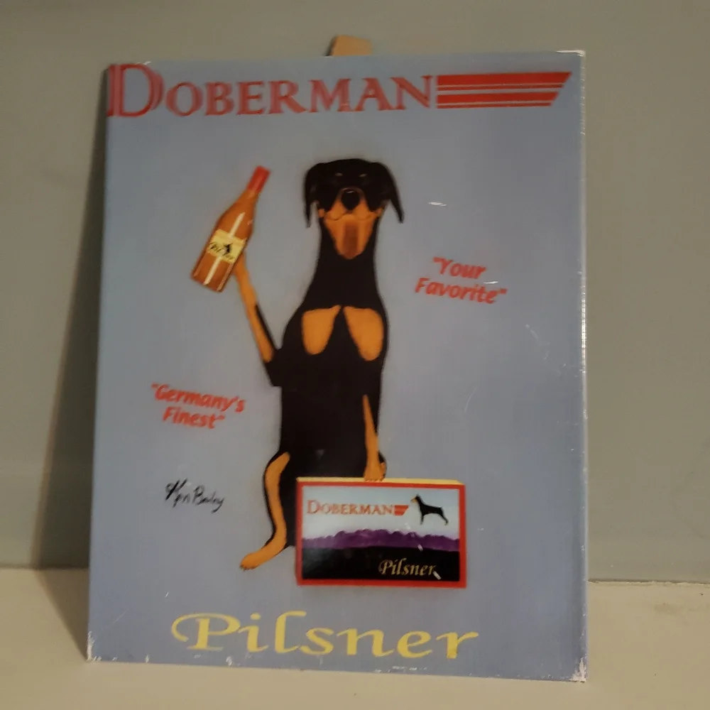 Blue Fox Doberman Pilsner Aluminum Plaque - Picture 2 of 4